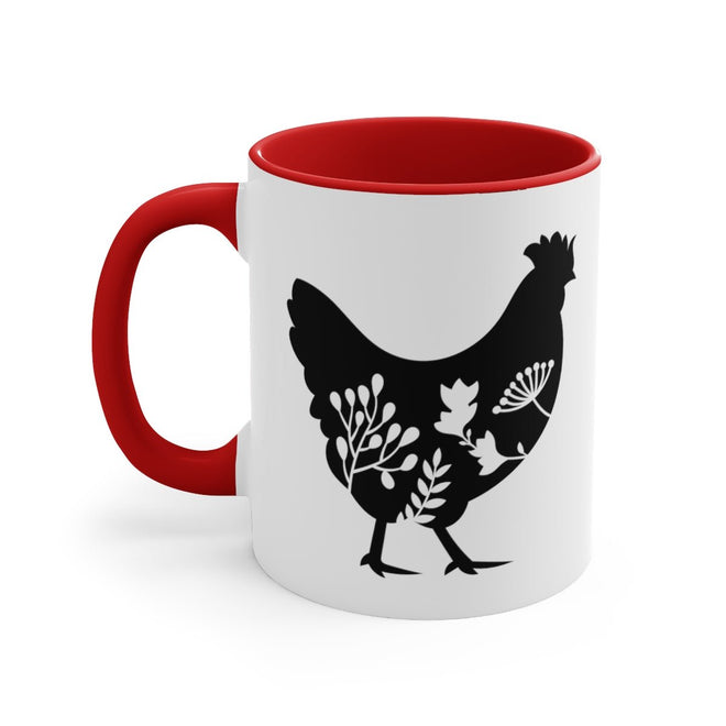Floral Rooster Mug 11oz | Farmhouse World