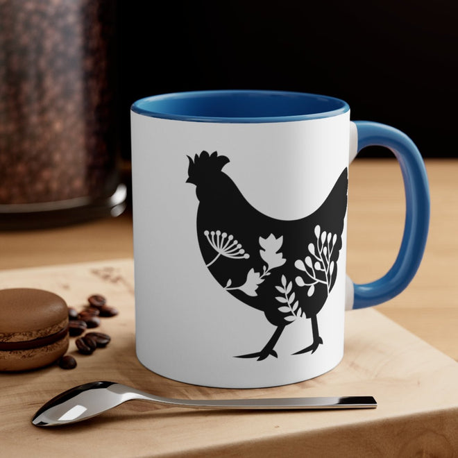 Floral Rooster Mug 11oz | Farmhouse World