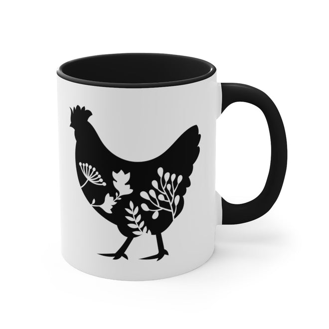 Floral Rooster Mug 11oz | Farmhouse World