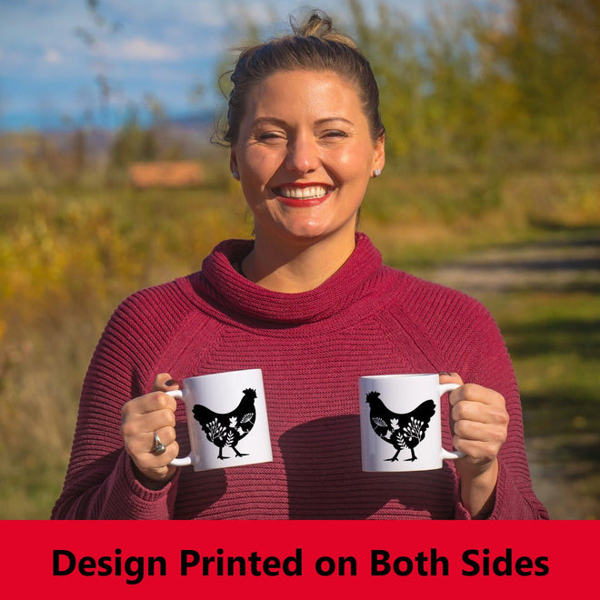 Floral Rooster Mug | Farmhouse World