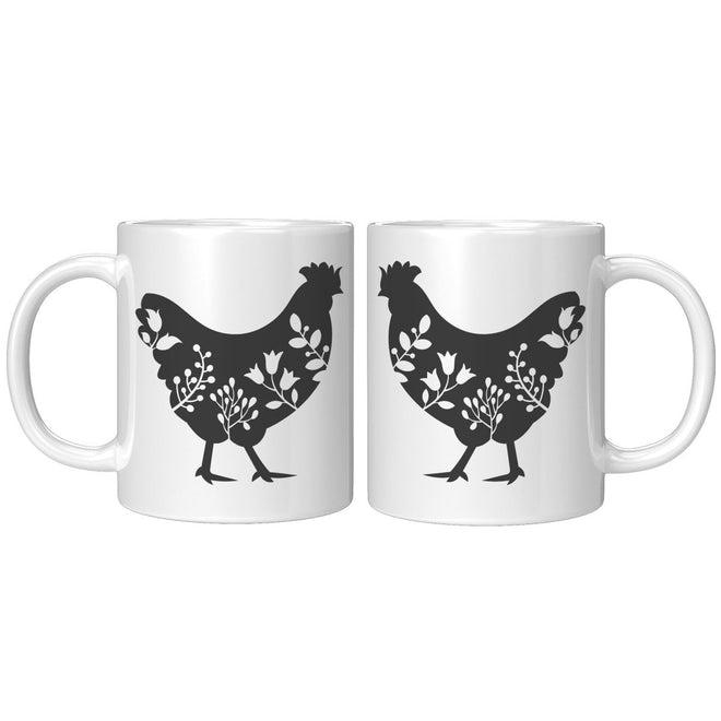 Floral Rooster Mug | Farmhouse World