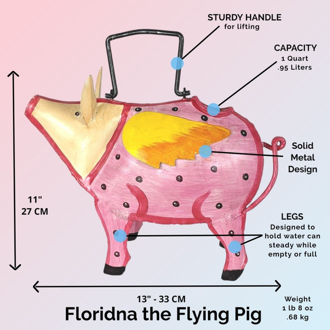 Fun Novelty Animal Metal Watering Cans | Farmhouse World