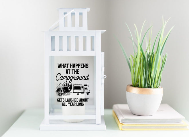 Funny Camping Lantern - White | Farmhouse World