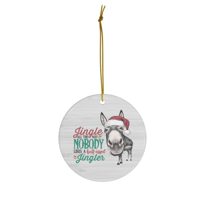 Funny Donkey Christmas Ornament - Ceramic | Farmhouse World
