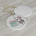 Funny Donkey Christmas Ornament - Ceramic | Farmhouse World