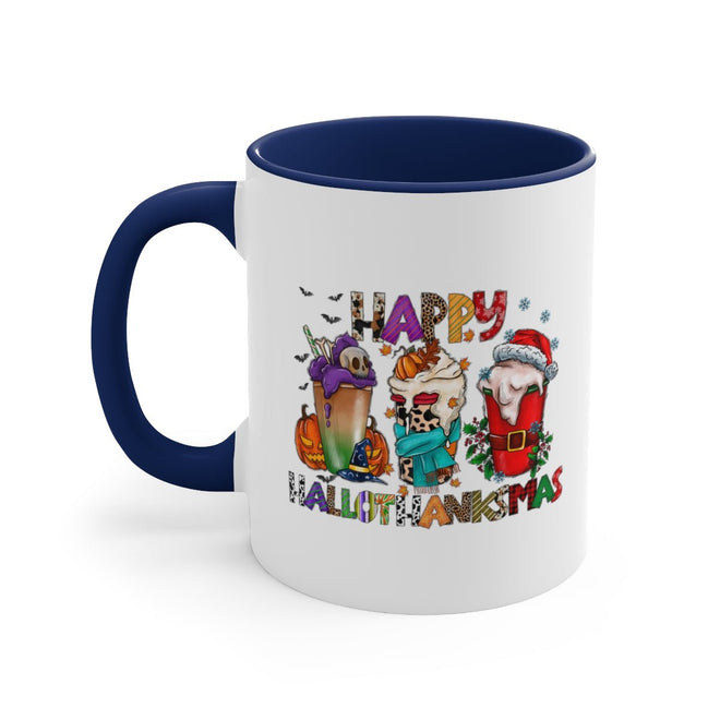Funny Happy Hallothanksmas Coffee Lover Mug 11oz | Farmhouse World