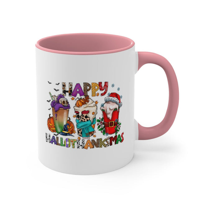 Funny Happy Hallothanksmas Coffee Lover Mug 11oz | Farmhouse World