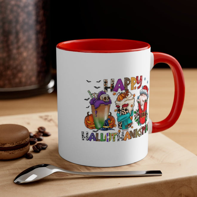 Funny Happy Hallothanksmas Coffee Lover Mug 11oz | Farmhouse World