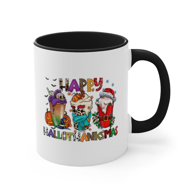 Funny Happy Hallothanksmas Coffee Lover Mug 11oz | Farmhouse World