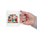 Funny Happy Hallothanksmas Coffee Lover Mug White 11oz | Farmhouse World