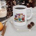 Funny Happy Hallothanksmas Coffee Lover Mug White 11oz | Farmhouse World