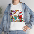 Funny Happy Hallothanksmas Coffee Lover Western Tee | Farmhouse World