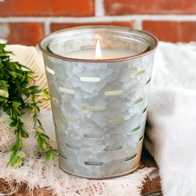 Gladys' Kitchen Olive Bucket Candle | Farmhouse World