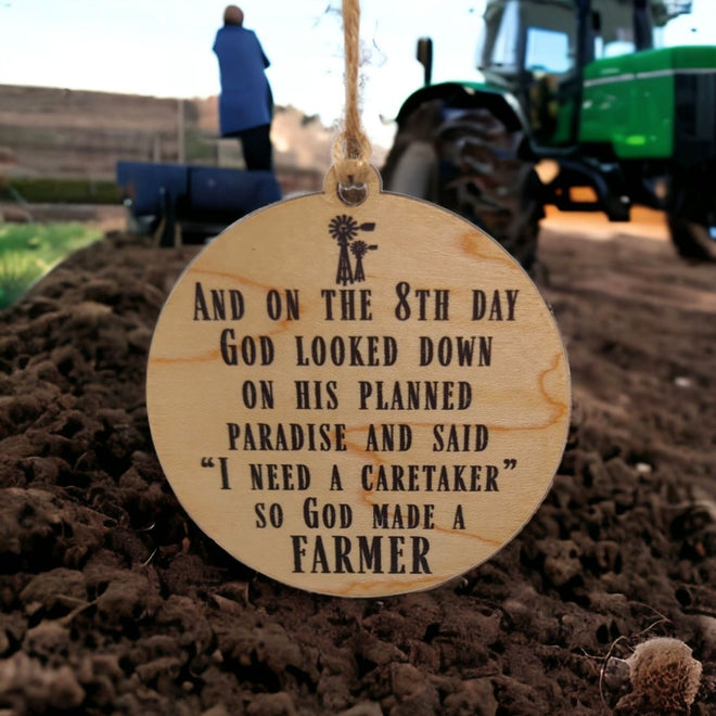 "God Made A Farmer" Ornament | Farmhouse World