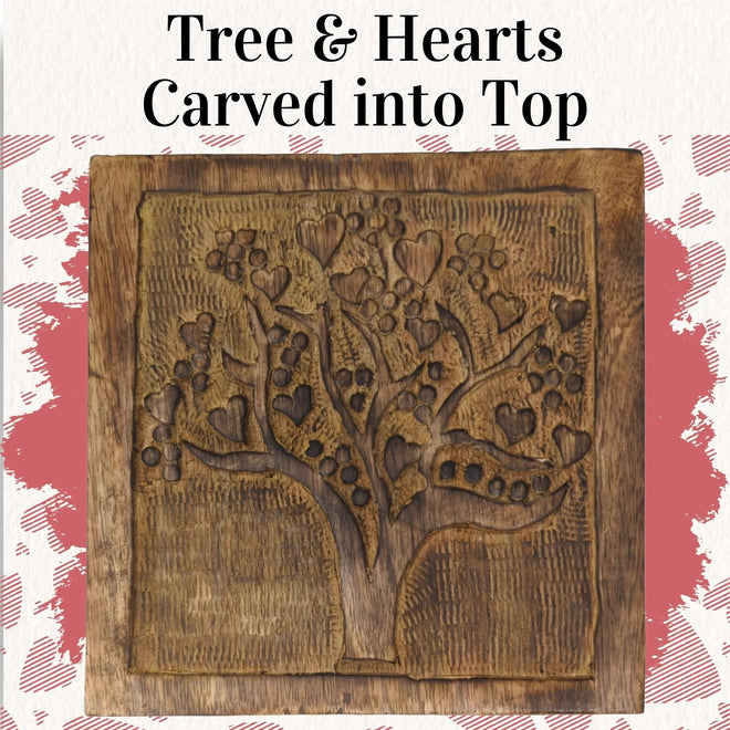 Hand-Carved "Tree of Love" Box | Farmhouse World