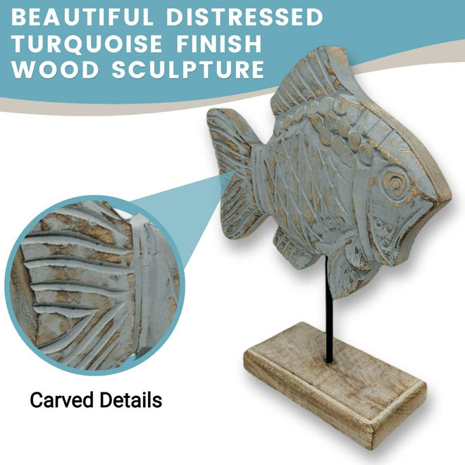 Handcarved Damsel Fish | Farmhouse World