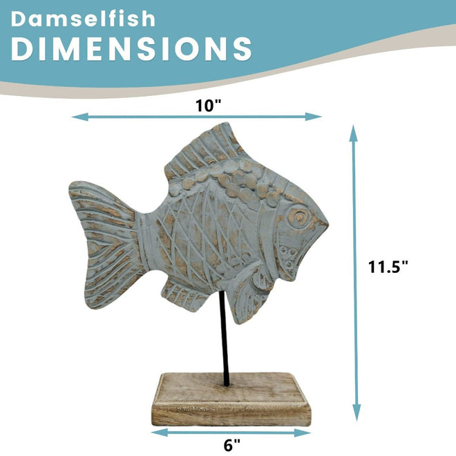 Handcarved Damsel Fish | Farmhouse World
