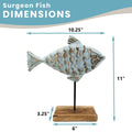Handcarved Surgeon Wooden Fish Sculpture Home Décor | Farmhouse World