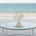 Handcarved Wooden Angel Fish Statue | Farmhouse World