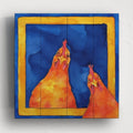 Hoping for a Handout Rooster Wall Art | Rooster Painting on Wood | Farmhouse World