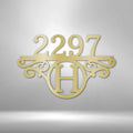Initial Monogram Address Metal Sign | Farmhouse World
