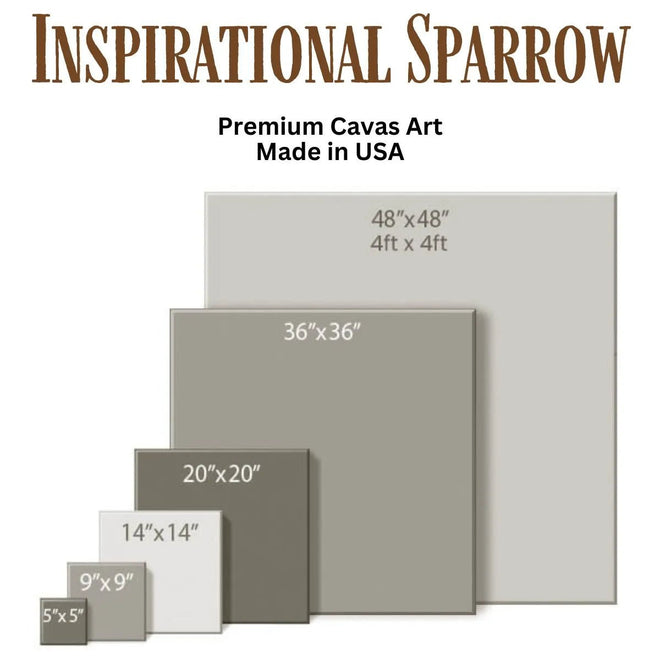 Inspirational Sparrow Canvas Art | Farmhouse World