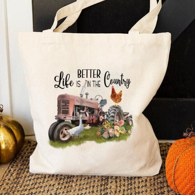 Life is Better in the Country Tote Bag | Farmhouse World