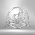 Majestic Horse Monogram - Steel Sign | Farmhouse World