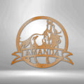 Majestic Horse Monogram - Steel Sign | Farmhouse World
