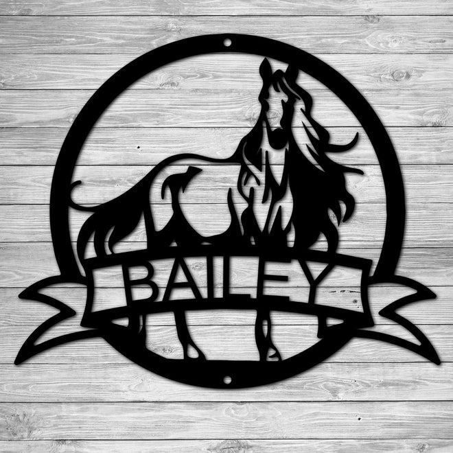 Majestic Horse Personalized Sign | Farmhouse World