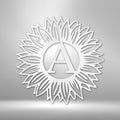 Monogram Sunflower Wall Art | Farmhouse World