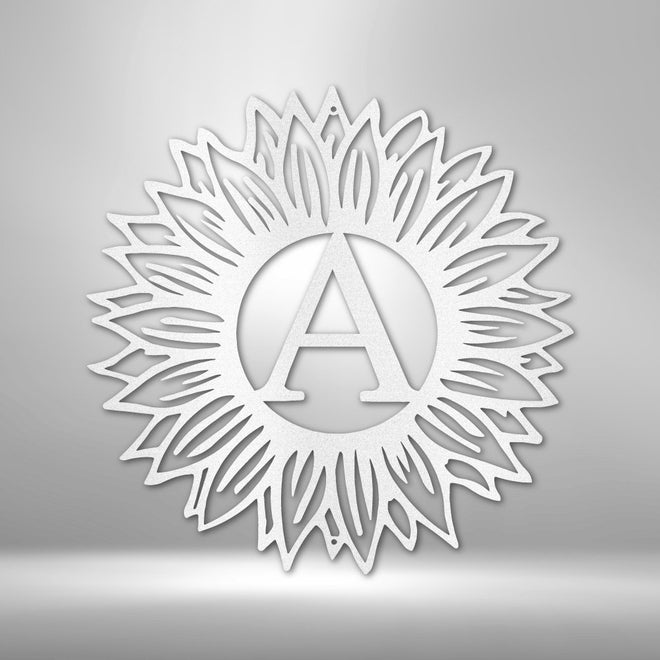 Monogram Sunflower Wall Art | Farmhouse World