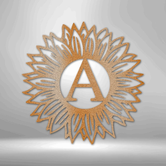 Monogram Sunflower Wall Art | Farmhouse World