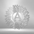 Monogram Sunflower Wall Art | Farmhouse World
