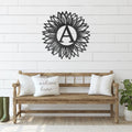 Monogram Sunflower Wall Art | Farmhouse World