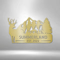 Mountain Cabin Personalized Steel Sign | Farmhouse World