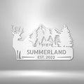 Mountain Cabin Personalized Steel Sign | Farmhouse World