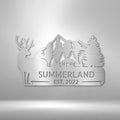 Mountain Cabin Personalized Steel Sign | Farmhouse World