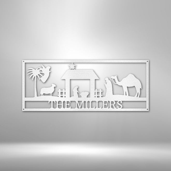 Nativity Monogram - Steel Sign | Farmhouse World