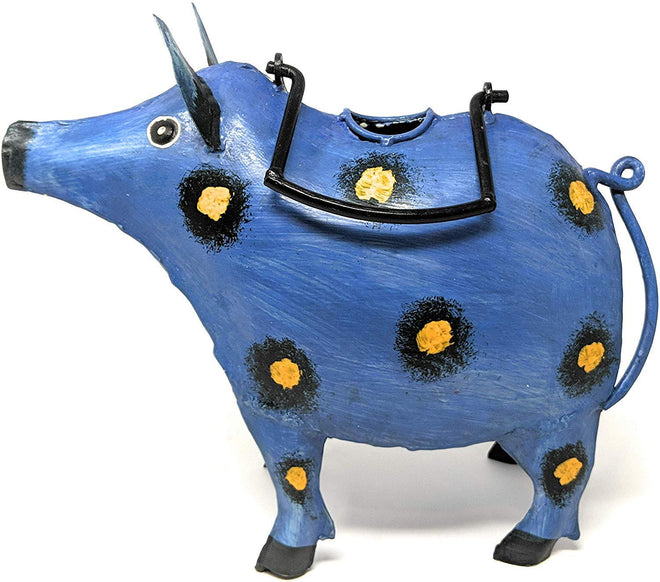 Patches the Blue Pig Watering Can for Indoor or Outdoor Use | Farmhouse World