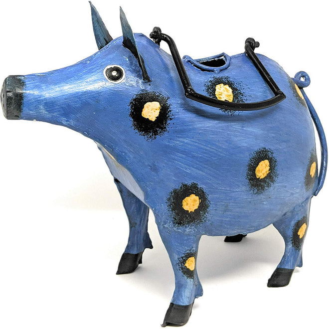 Patches the Blue Pig Watering Can for Indoor or Outdoor Use | Farmhouse World