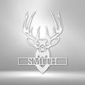 Personalized Buck Deer Mount - Steel Sign | Farmhouse World