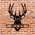 Personalized Buck Deer Mount - Steel Sign | Farmhouse World