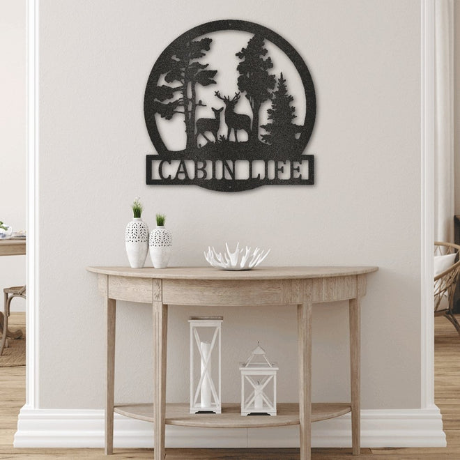 Personalized Cabin Life - Steel Sign | Farmhouse World