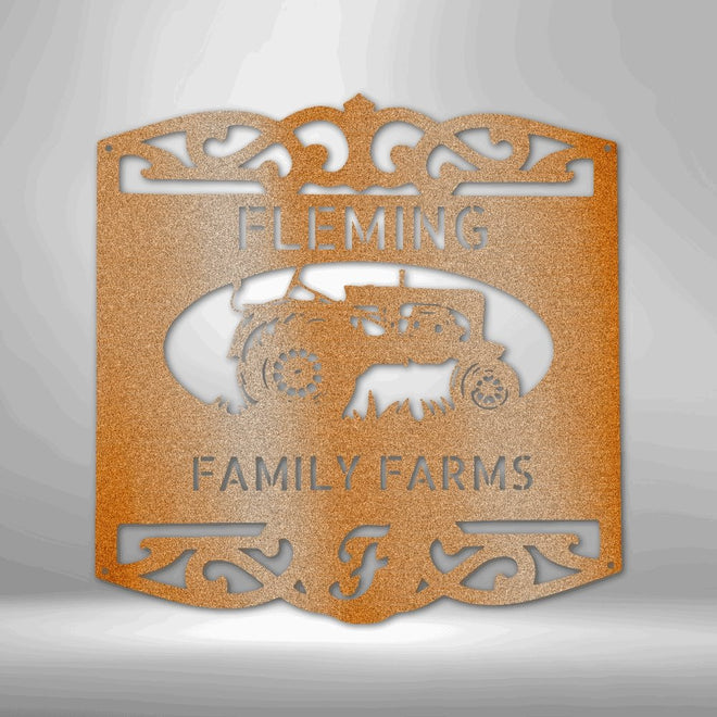 Personalized Classic Tractor Metal Sign | Farmhouse World