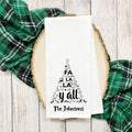 Personalized "Fa La La Y'all" Tea Towel | Farmhouse World