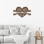 Personalized Fancy Heart Family Metal Sign | Farmhouse World