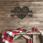 Personalized Fancy Heart Family Metal Sign | Farmhouse World
