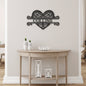 Personalized Fancy Heart Family Metal Sign | Farmhouse World