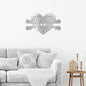 Personalized Fancy Heart Family Metal Sign | Farmhouse World